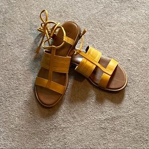 Naturalizer Golden Yellow Tie-on Sandal